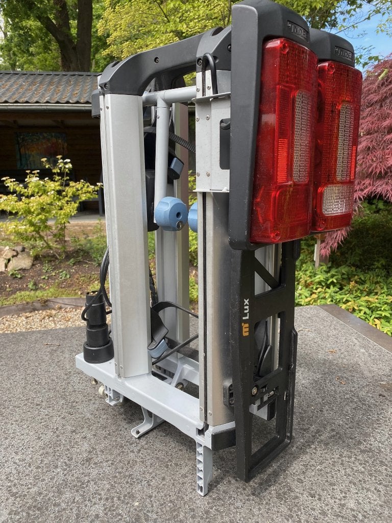 Movanext Lux fietsendrager, Auto diversen, Fietsendragers, Zo goed als nieuw, Trekhaakdrager, 2 fietsen, Brede banden, Elektrische fiets
