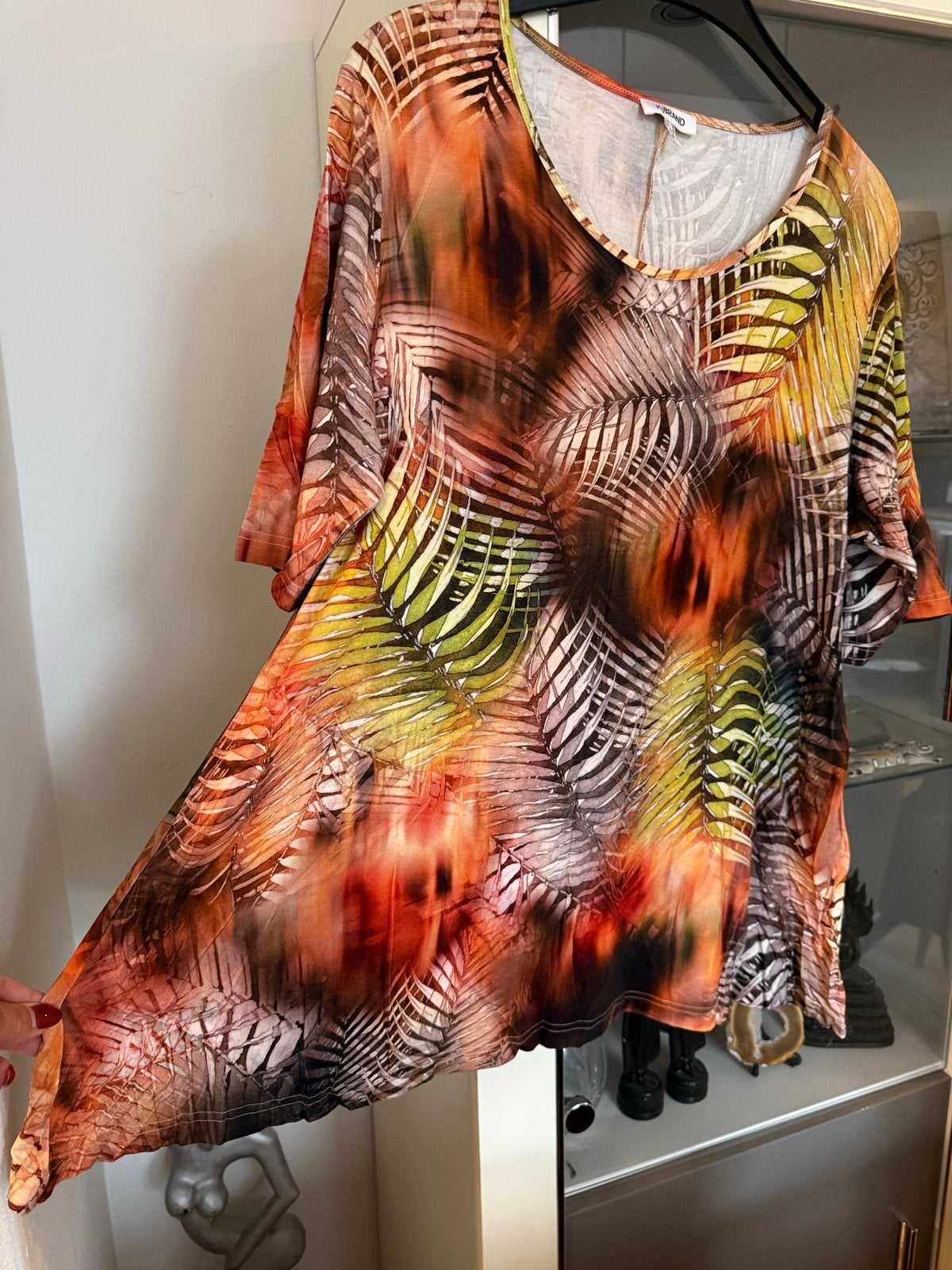 Kjbrand Tuniek met tropische print - Maat 46/48 (XL), Meerkleurig, Maat 46/48 (XL) of groter, Ophalen of Verzenden, Zo goed als nieuw