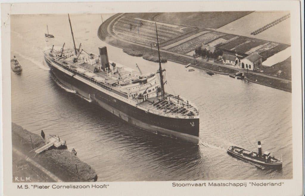 1928 ms pieter corneliszoon hooft scheepvaart S M N goedkoop, Ophalen of Verzenden, 1920 tot 1940, Gelopen, Voertuig