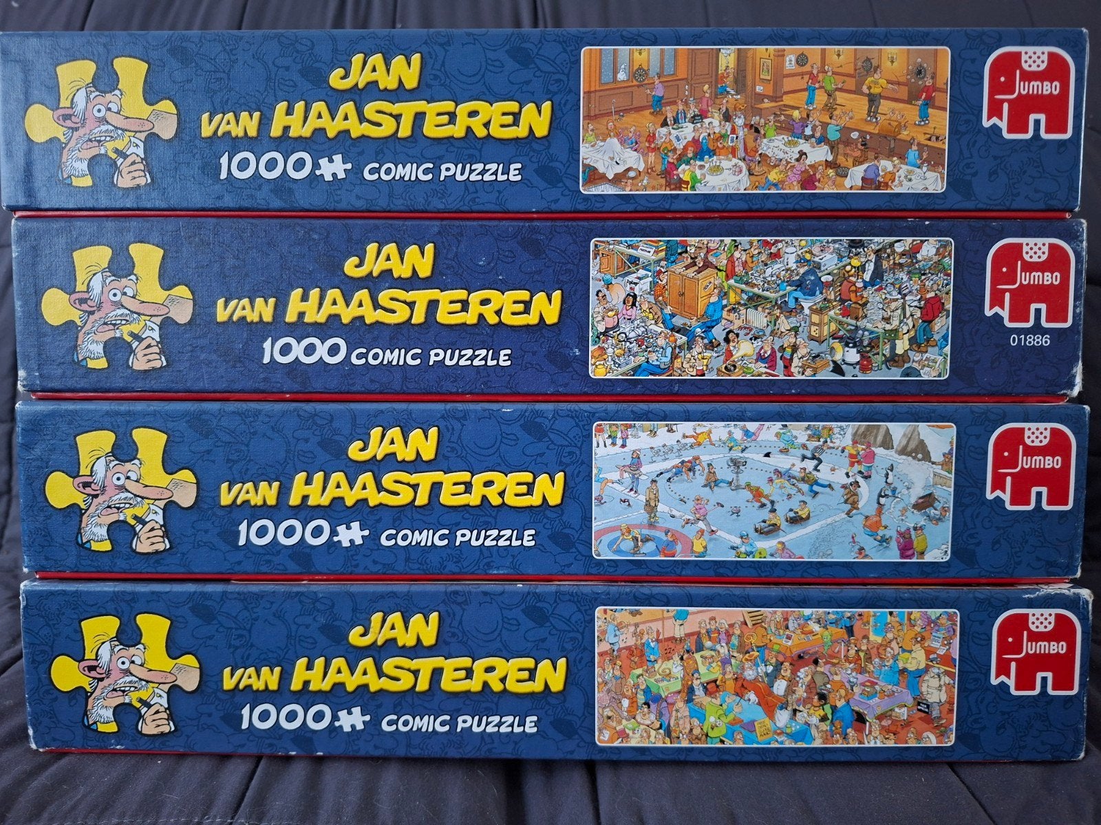 4 Jan van Haasteren puzzels - 1000+ stukjes, Ophalen of Verzenden, Meer dan 1500 stukjes, Gebruikt, Legpuzzel