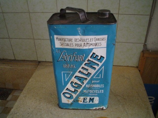olie blik, Verzamelen, Ophalen of Verzenden, Gebruikt, Overige, Overige merken
