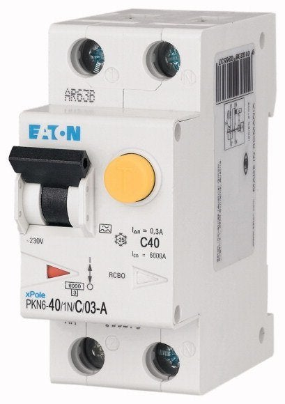 Aardlekautomaat C40A 1P+N 300mA 6kA, Verzenden, Nieuw