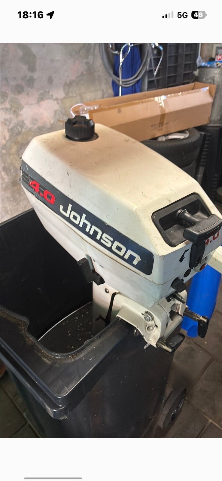 Buitenboordmotor 4 pk johnson, Watersport en Boten, Ophalen, Zo goed als nieuw, Motor en Techniek, Motorboot
