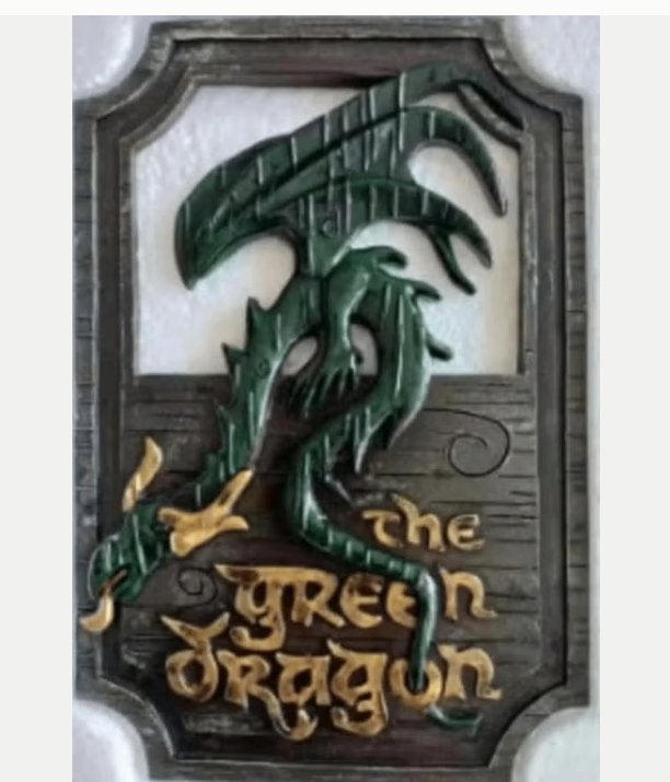 Lord of the Rings bordje The Green Dragon (24x16cm), Ophalen of Verzenden, Nieuw, Overige typen
