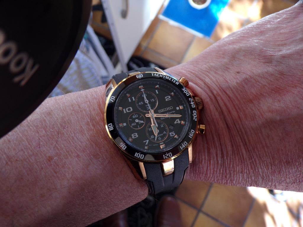 Seiko Sportura SNAE 69P1 Chrono alarm, Seiko, Staal, Polshorloge, Kunststof