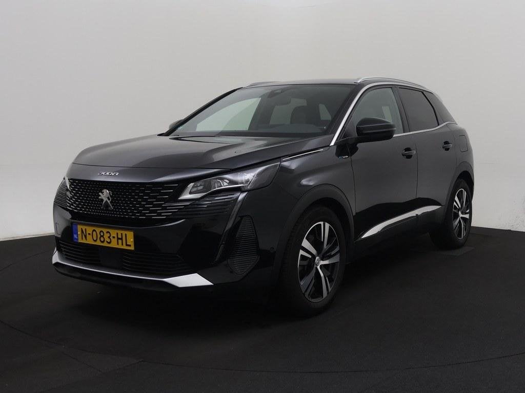 Peugeot 3008 1.6 HYbrid 225PK GT Aut. Ad.Cruise/Nav/Camera/L, Auto's, Euro 6, Leder en Stof, Zwart, Bedrijf
