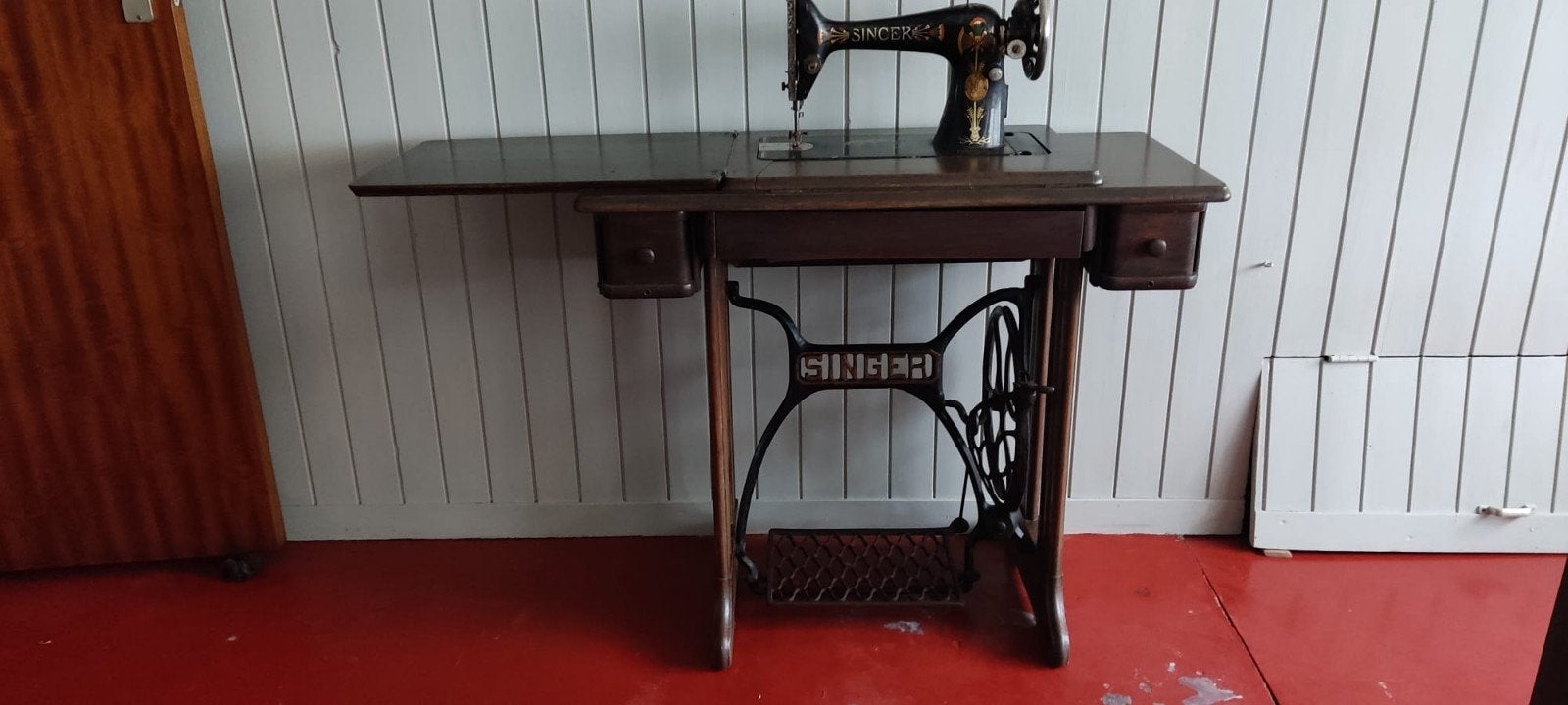 Antieke Singer naaimachine, Antiek en Kunst, Antiek | Naaimachines, Ophalen