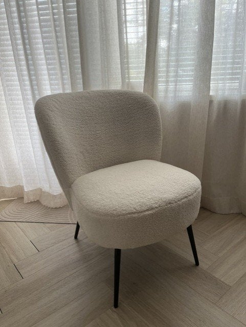 Teddy fauteuil wit, Ophalen, Wit, Zo goed als nieuw, Metaal