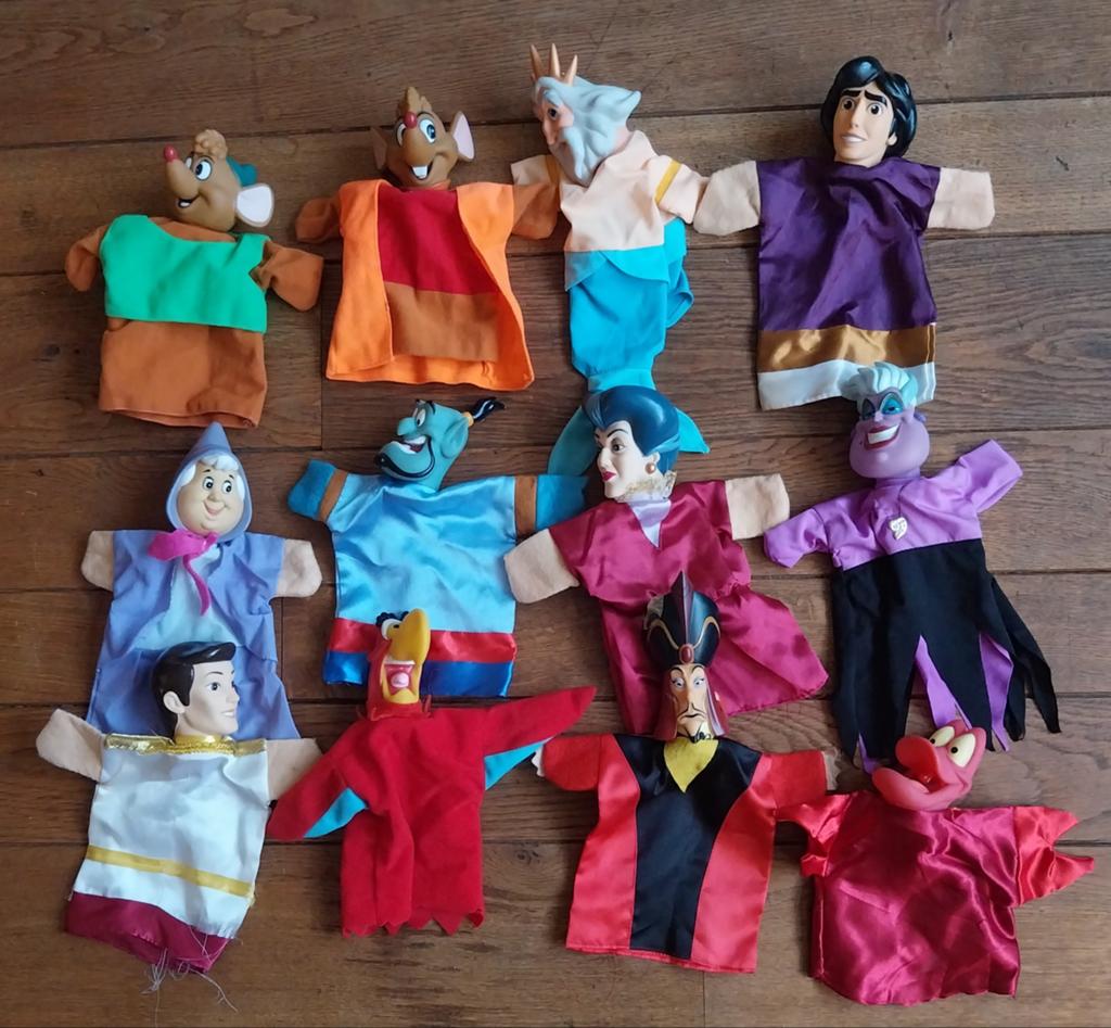 Disney handpoppen set - 12 stuks, Ophalen of Verzenden, Gebruikt, Overige typen