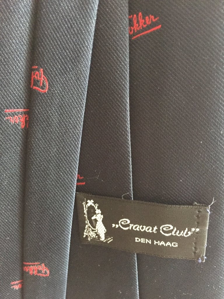 Fokker stropdas, blauw met Fokker logo. (2B23), Kleding | Heren, Tweedehands verkoop, Tweedehands verkoop, Blauw, Ophalen of Verzenden