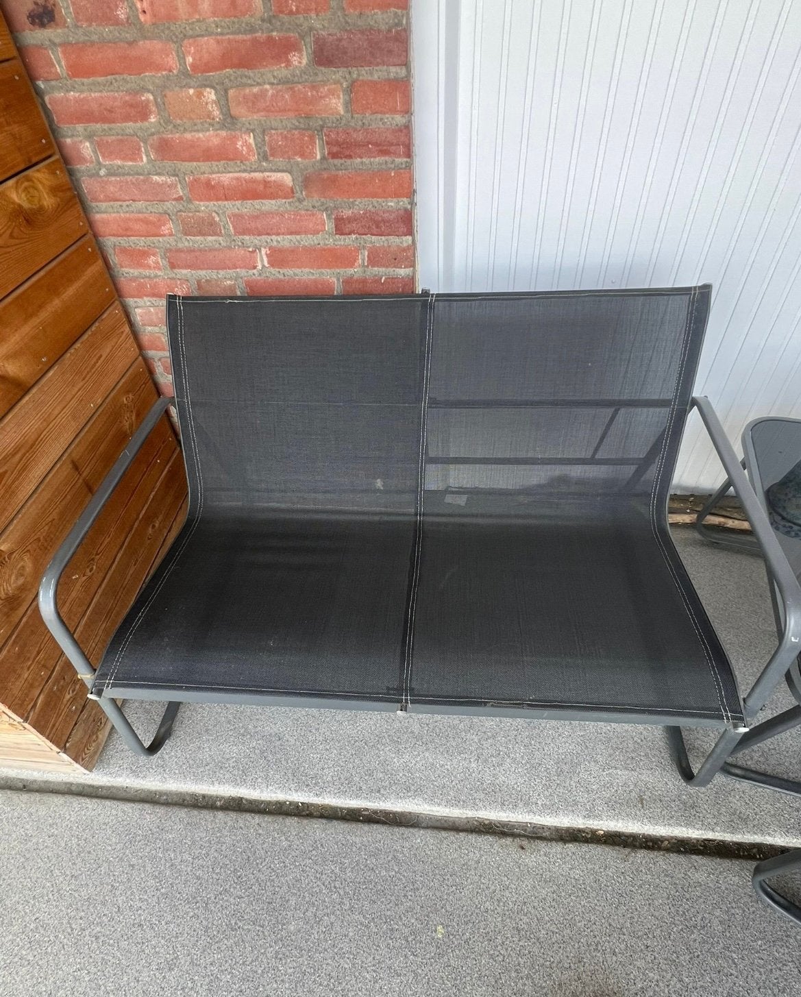 Action Tuinset - 2 stoelen, 1 bank en bijzettafel, Ophalen, Gebruikt, Overige materialen, 4 zitplaatsen