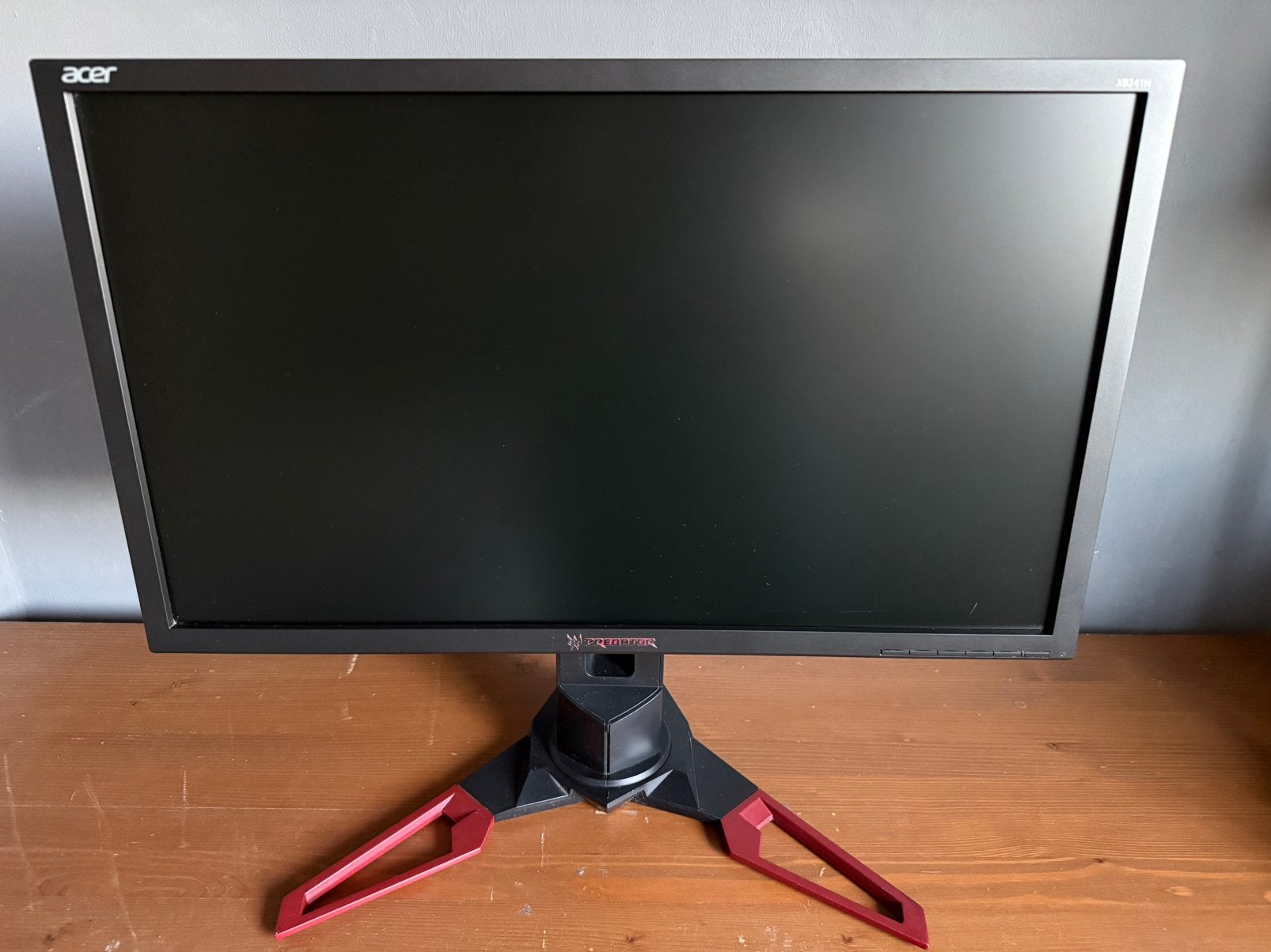 Acer Predator XB241H 24 Inch Gaming Monitor | 180Hz / 1ms, Gebruikt, In hoogte verstelbaar, Full HD, 1 tot 2 ms