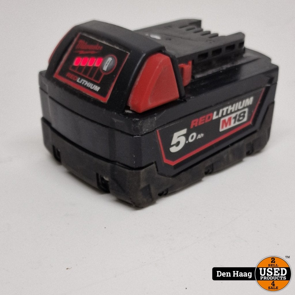 Milwaukee M18B5 Accu 5 AH | Nette Staat, Milwaukee, Zo goed als nieuw, Support@milwaukee.com, Milwaukee Electric Tool Corporation, 13135 W. 
Lisbon Road, Brookfield, WI 53005
USA