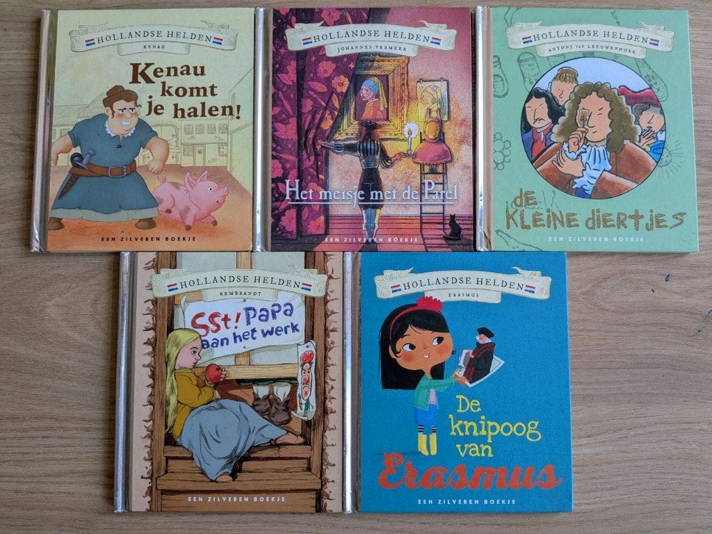 5x Zilveren boekjes Hollandse Helden ( Gelezen ) SET, Ophalen, Gelezen, Fictie algemeen