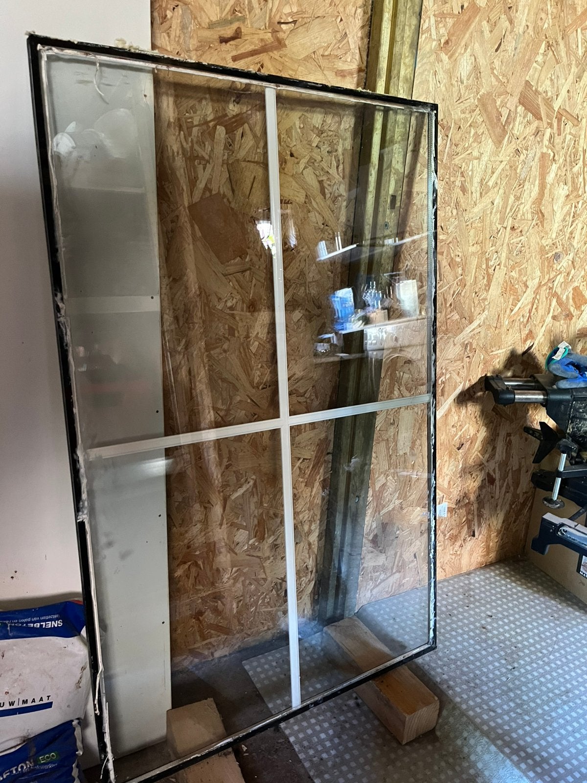 Dubbelglas 75x117 met witte ruit zo goed als nieuw, Ophalen, Gevelraam of Ruit, Minder dan 80 cm, 80 tot 120 cm