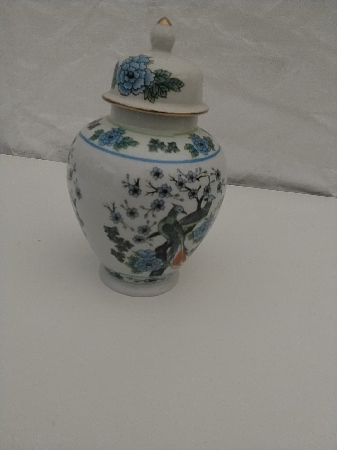 Decoratieve Chinese gemberpot met bloemen en vogels, Antiek en Kunst, Ophalen of Verzenden