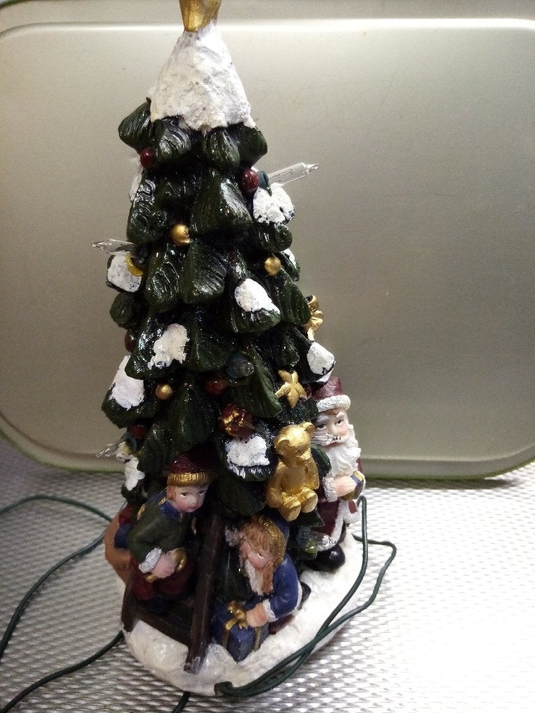 stenen kerstboom met kindjes vintage, Diversen, Kerst, Ophalen, Zo goed als nieuw