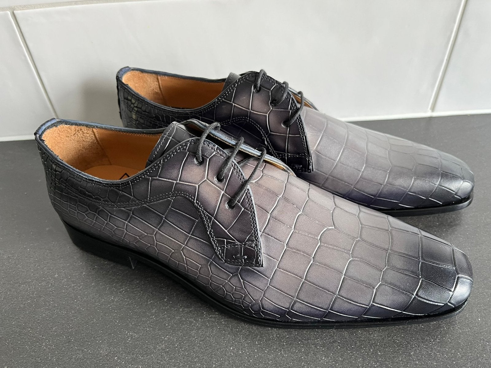 Handpainted herenschoenen maat 42 nieuw in doos, Overige kleuren, Handpainted, Handpainted, Nieuw