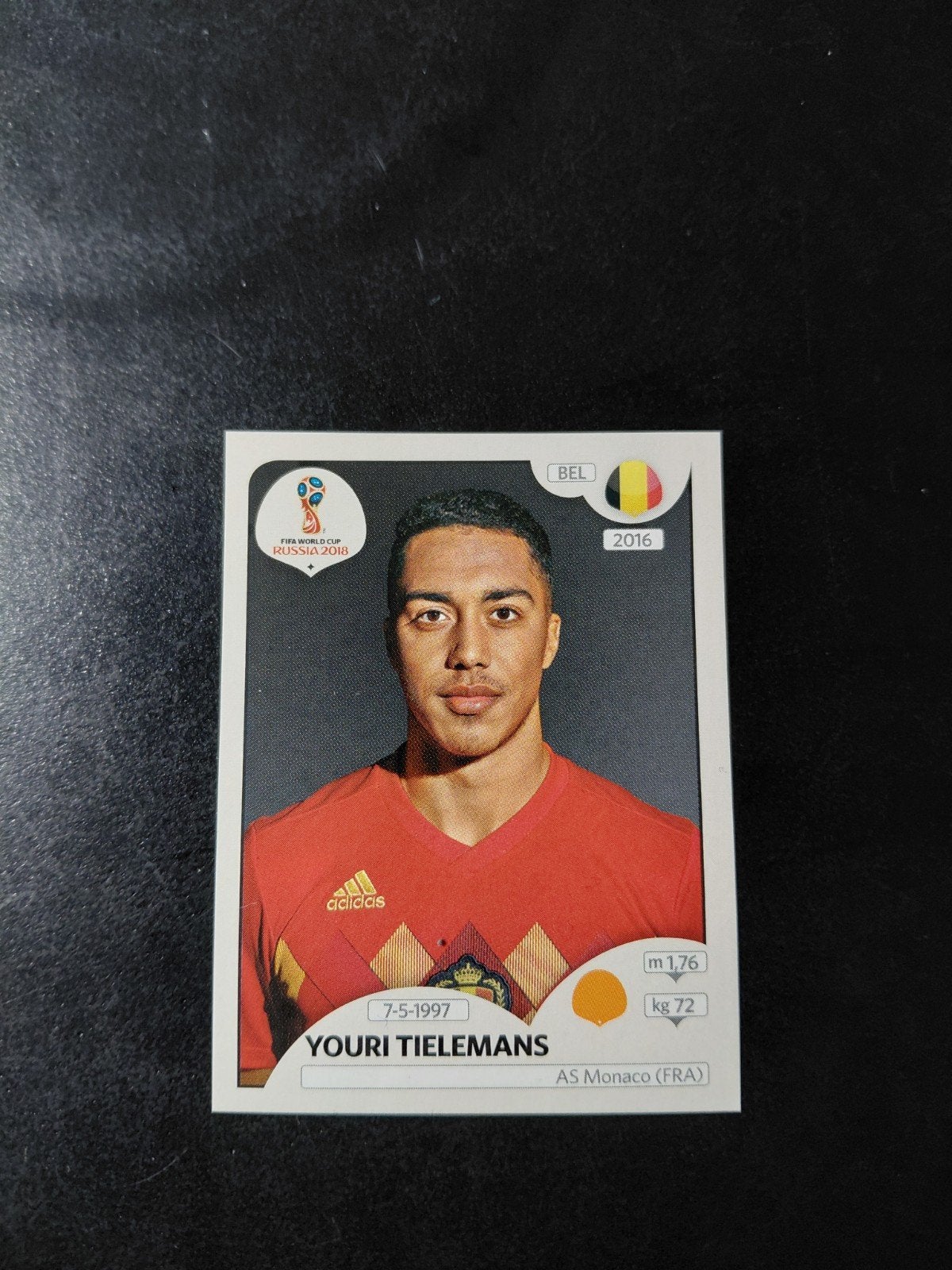 Youri tielemans ROOKIE (belgie/as monaco) panini wk 2018, Ophalen of Verzenden, Nieuw, Buitenlandse clubs, Poster, Plaatje of Sticker