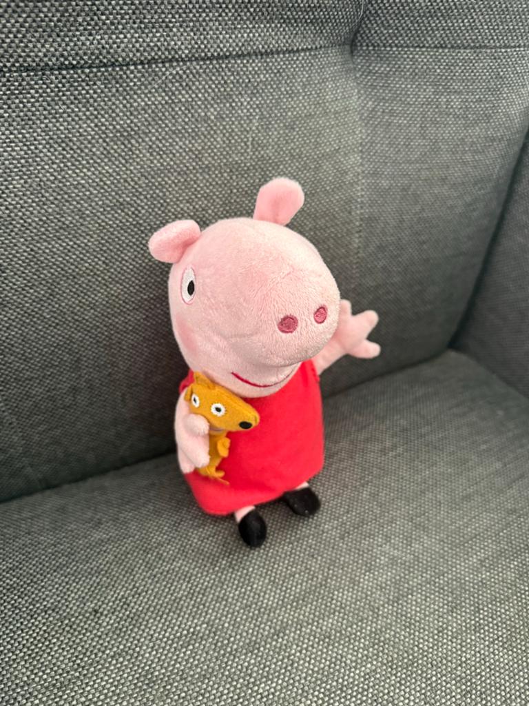 Peppa Pig knuffel met teddybeer, Overige merken, Overige typen, Ophalen of Verzenden, Met kleding of accessoire