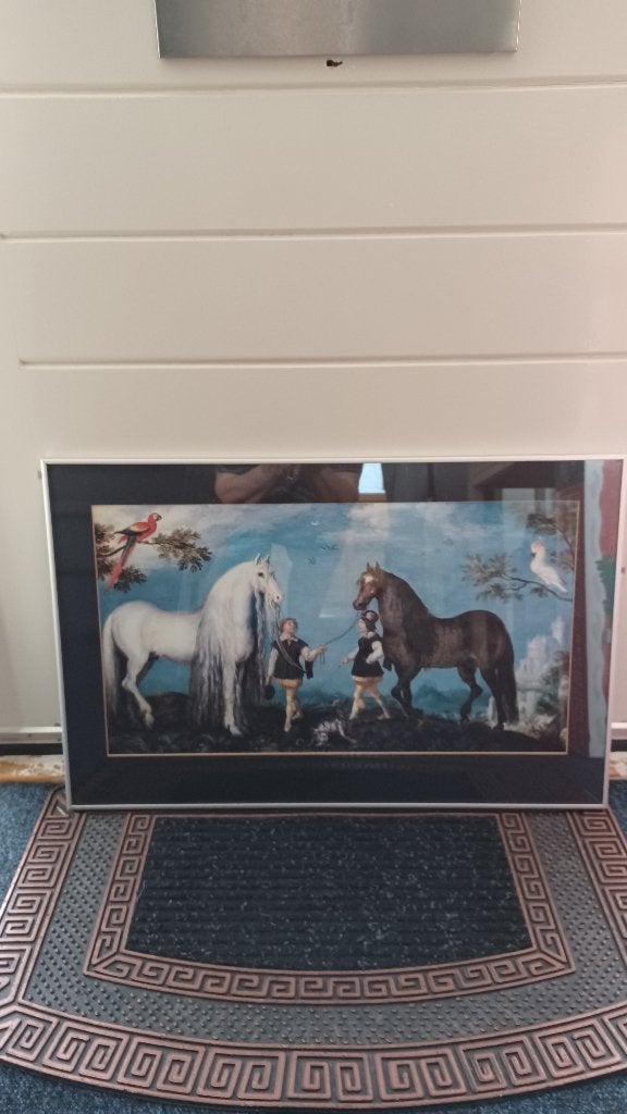 Paardenposter, Huis en Inrichting, Ophalen, Zo goed als nieuw, Minder dan 50 cm, Schilderij