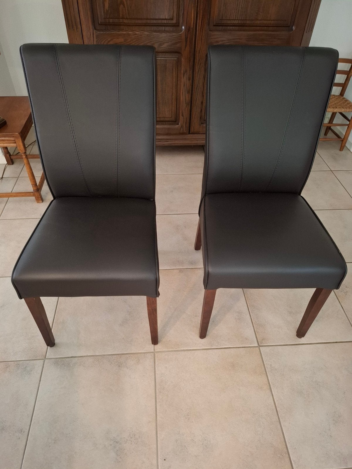 stoelen, 4, 6 of 8 stuks, Ophalen, Hout, Bruin, Zo goed als nieuw