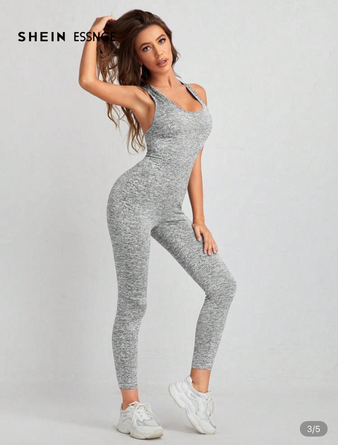Nieuwe SHEIN Sport Jumpsuit - Maat L, Ophalen of Verzenden, Nieuw, Maat 42/44 (L), Grijs