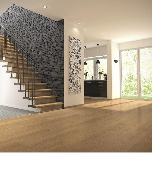 87m2 m2 Pvc click Bras Oak + integreerde ondervloer = €1350, Bruin, 75 m² of meer, Nieuw, Ophalen of Verzenden