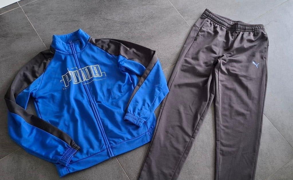 Blauw/zwart trainingspak maat 152. Puma sportkleding!, Jongen of Meisje, PUMA, Sport- of Zwemkleding, Ophalen of Verzenden