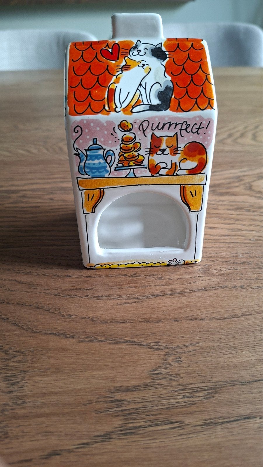 Blond Amsterdam waxinelichthouder 'Home is where my cat is', Ophalen, Zo goed als nieuw, Waxinelichthouder