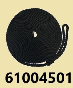 61004501 Zwart meertouw met paaloog Ø 10mm x 450 cm € 9,95, Ophalen of Verzenden, Nieuw, Lijn of Blok