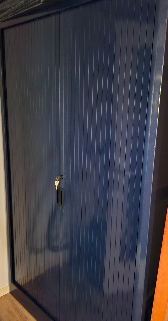 Archiefkast zwart, Huis en Inrichting, Ophalen, Gebruikt, 100 tot 150 cm, Metaal