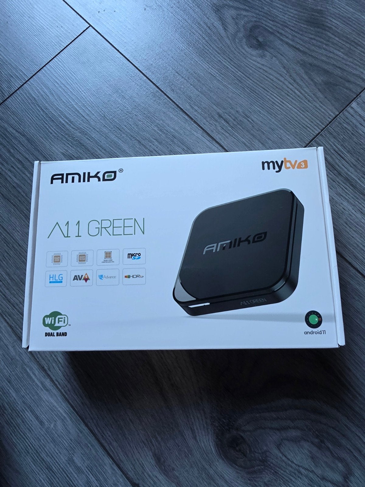 Amiko A11 Green 4K Android 11 TV Box - Nieuw in doos, Ophalen, Nieuw, Minder dan 500 GB