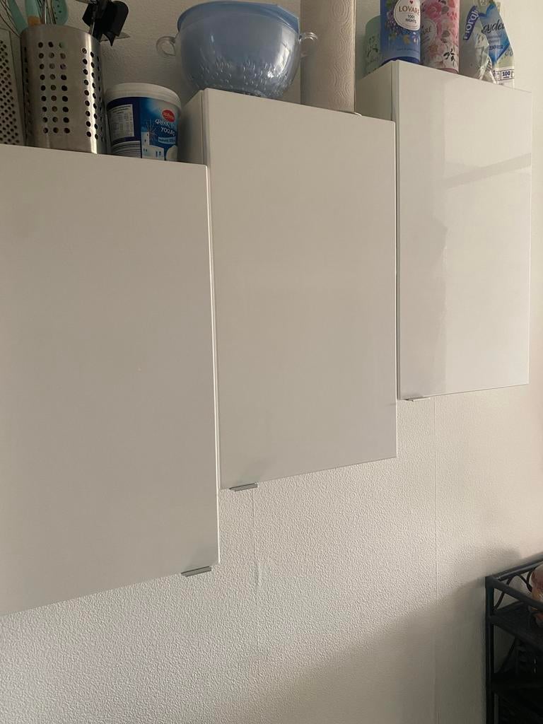 3 wandkasten wit, Ophalen, Zo goed als nieuw, Minder dan 150 cm, Minder dan 100 cm
