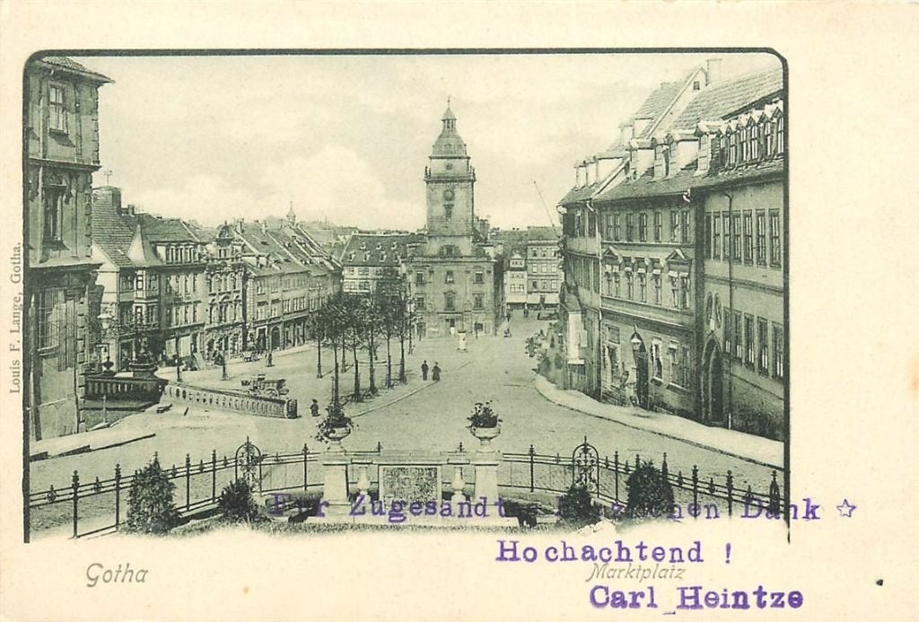 379-097-029 Gotha Marktplatz, Ophalen of Verzenden, Voor 1920, Duitsland