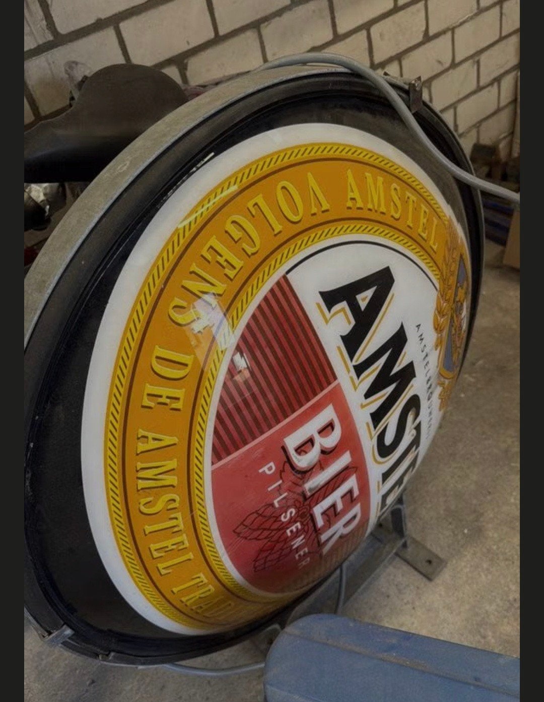 Amstel Bier Lichtbak - Vintage Reclamebord, Verzenden