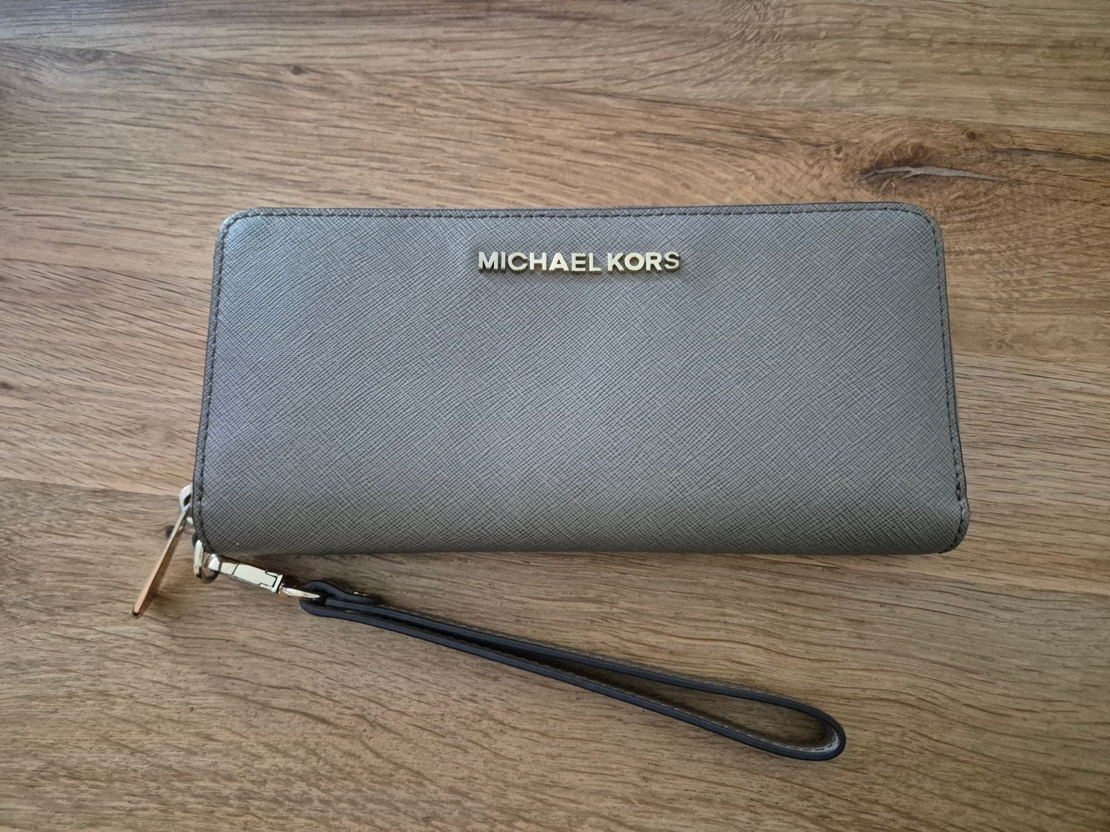 Bruin/ taupe kleurige Micheal Kors portemonnee, Overige merken, Gebruikt, Bruin, Ophalen of Verzenden