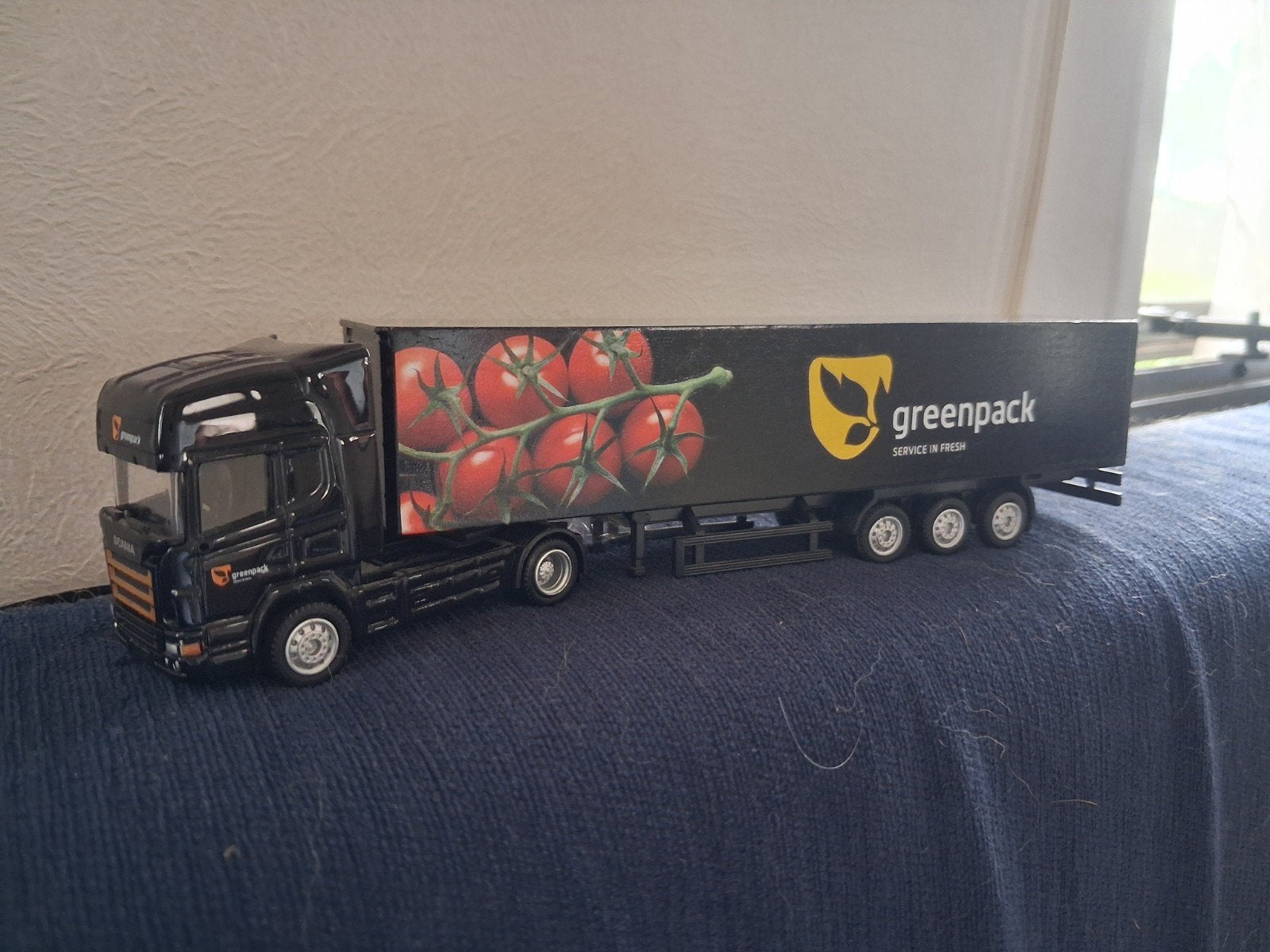 Greenpack Scania vrachtwagen model met trailer, Ophalen of Verzenden, Nieuw, Bus of Vrachtwagen