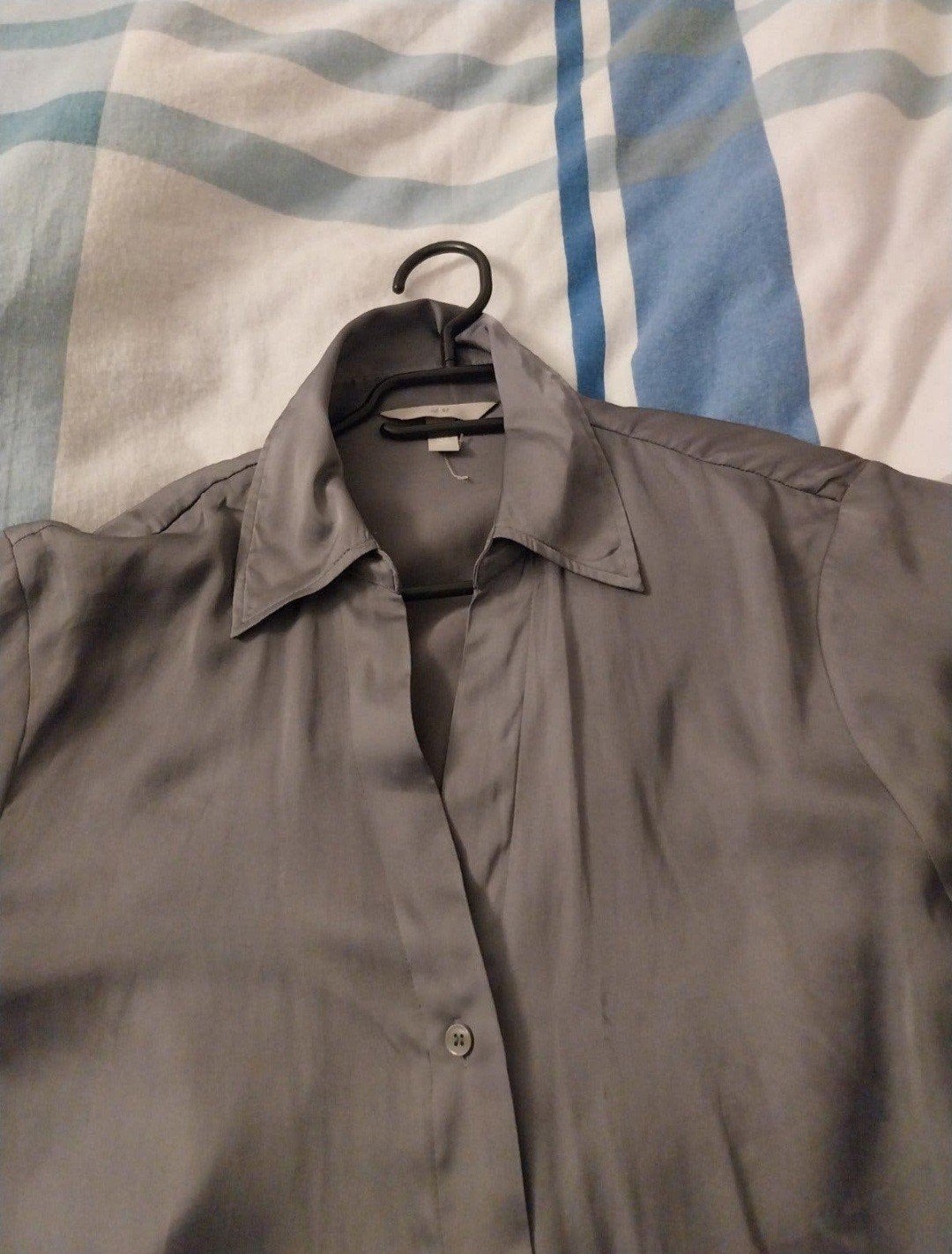 Stijlvolle grijze blouse - Maat L, H&M, Verzenden, Maat 42/44 (L), Zo goed als nieuw