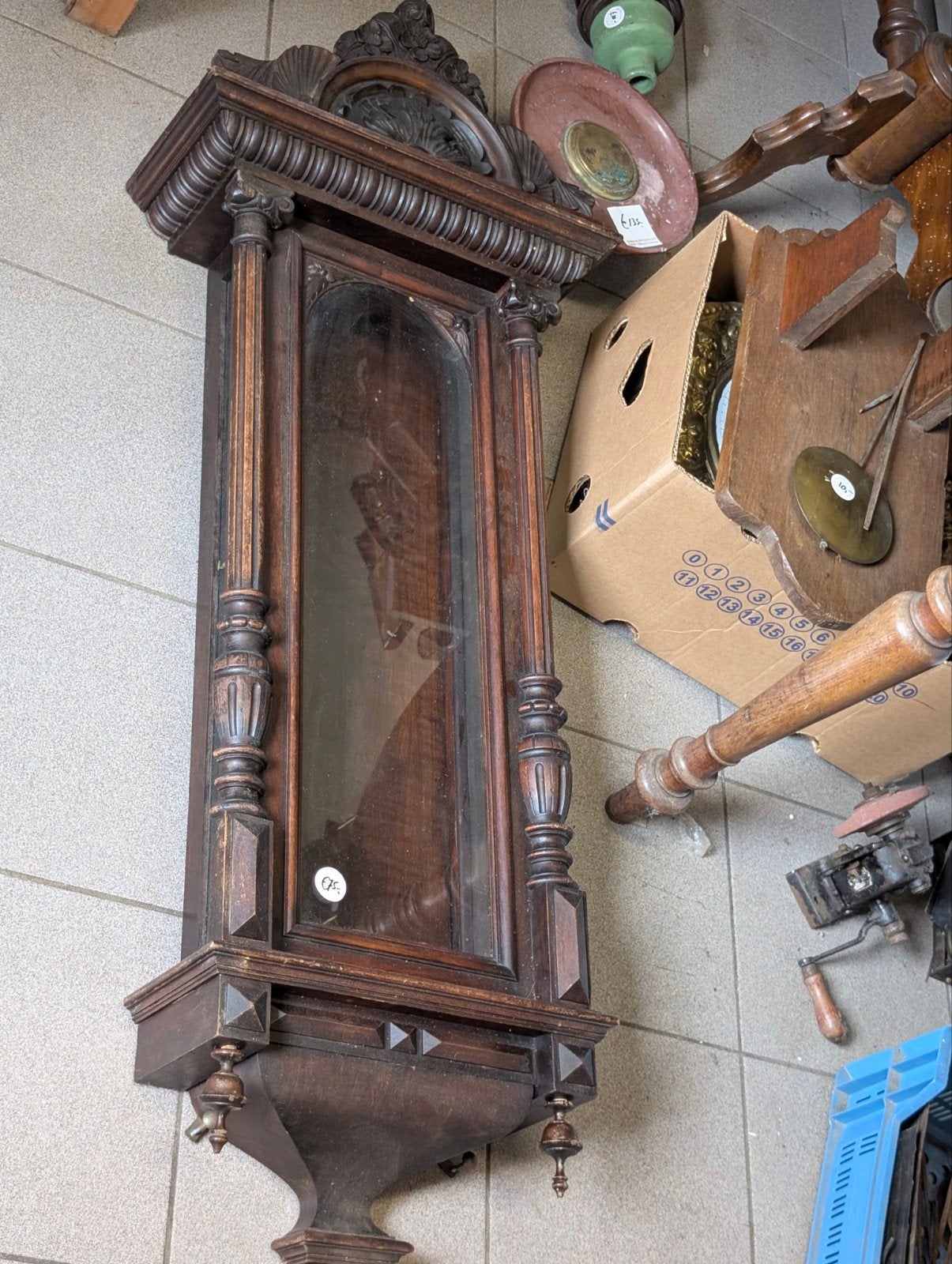 Grote gewicht regulateur.   Losse klokken kast 135 cm. €75., Antiek en Kunst, Antiek | Klokken, Ophalen