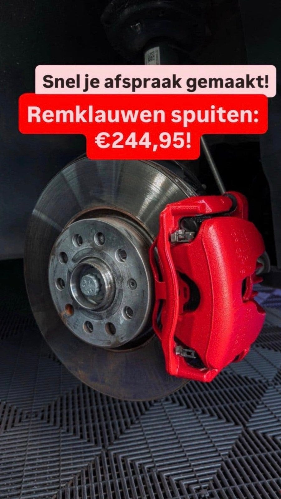 Professioneel remklauwen spuiten bij Schuttecars, Ophalen