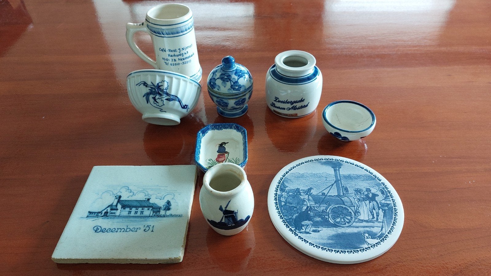 Diverse collectie Delfts Blauw en ander keramiek, Antiek en Kunst, Ophalen