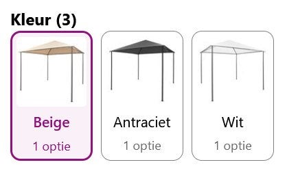 Paviljoen 3x3, partytent prieel 3 x 3 m antraciet GRTS BZRGD, Verzenden, Minder dan 4 meter, Nieuw, Nvt