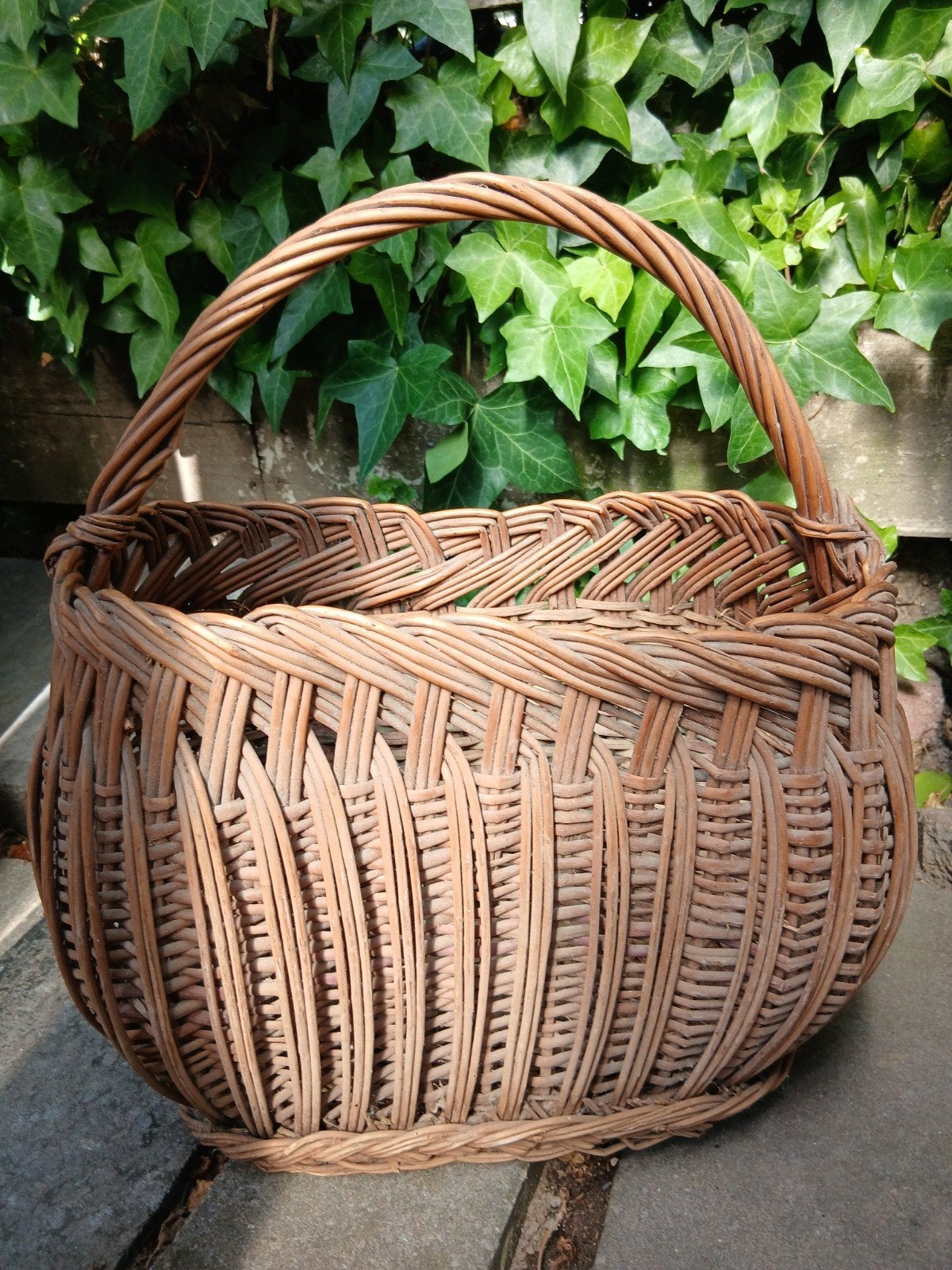 brocante hengselmand, Gebruikt, Ophalen of Verzenden, Riet, Ovaal