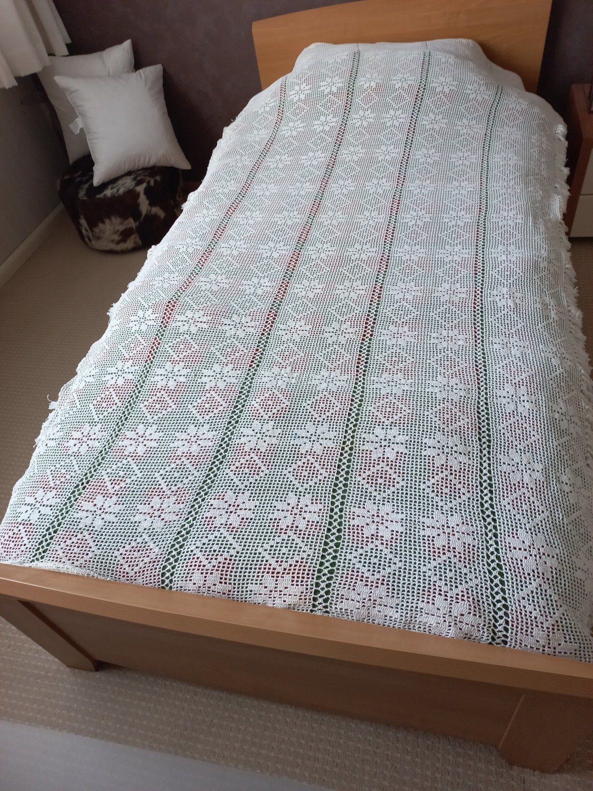 SPREI. 130X200cm. Gehaakt., Huis en Inrichting, Ophalen of Verzenden