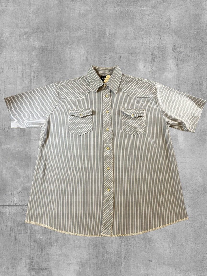 Wrangler blouse grijs gestreept heren maat XXL katoen, Verzenden, Zo goed als nieuw, Grijs, ProductSafetyEU@kontoorbrands.com