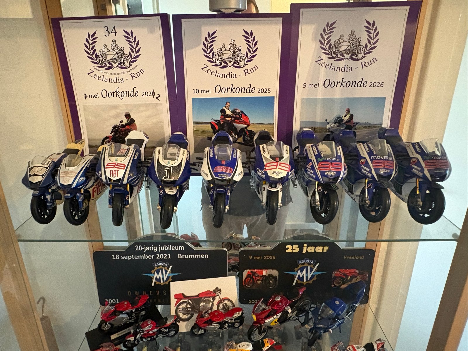Collectie modelmotoren: Yamaha, Honda, Ducati (diverse schal, Overige merken, Gebruikt, Ophalen of Verzenden, Groter dan 1:32