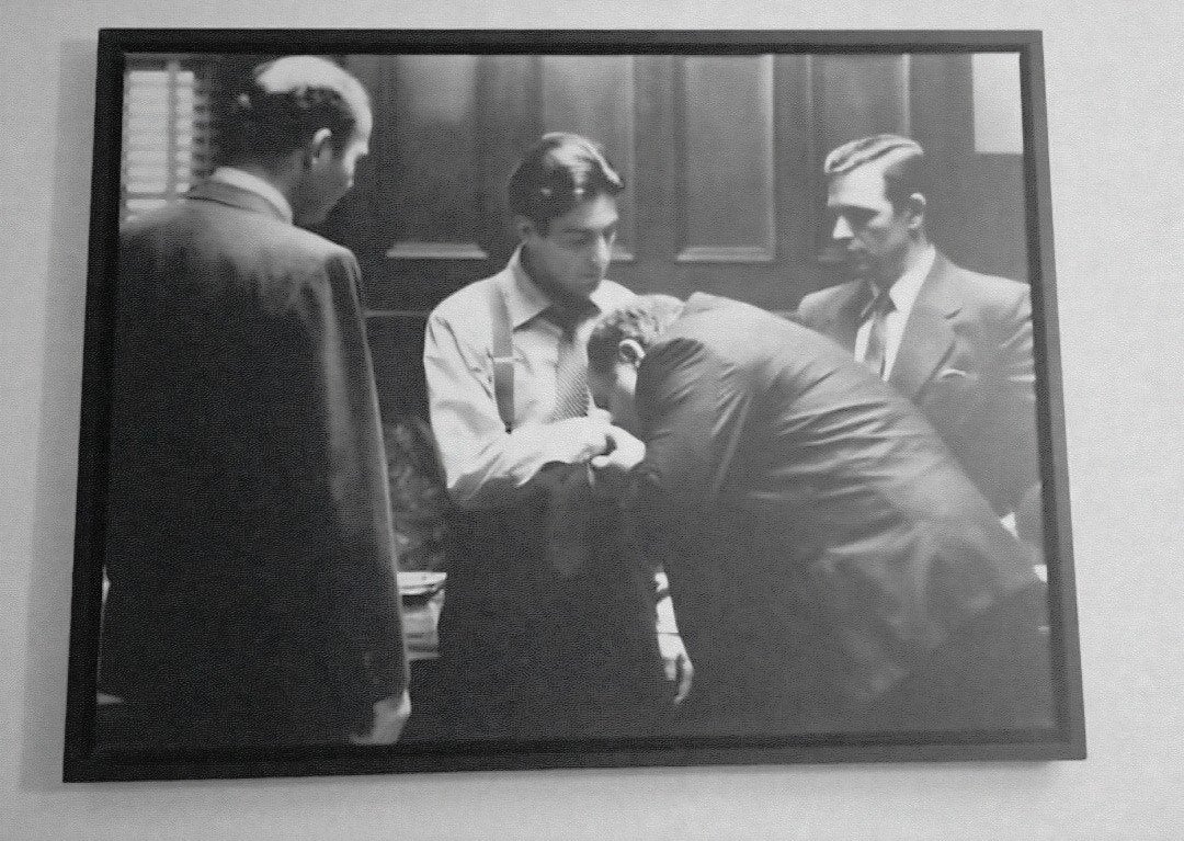 The Godfather schilderij / canvas, Huis en Inrichting, Ophalen of Verzenden, Zo goed als nieuw, 100 tot 125 cm, Foto of Poster