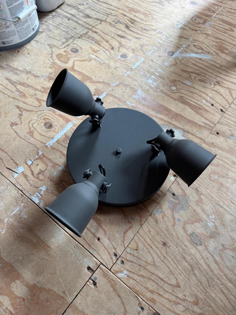 Plafond lamp, Ophalen, Zo goed als nieuw, Metaal of Aluminium