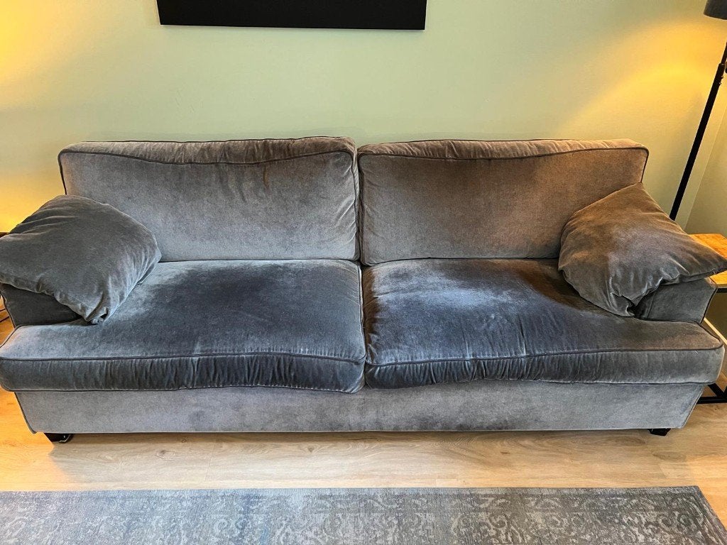 Velours bank, Ophalen, Gebruikt, 75 tot 100 cm, Landelijk